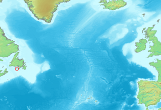 Map of the North Atlantic