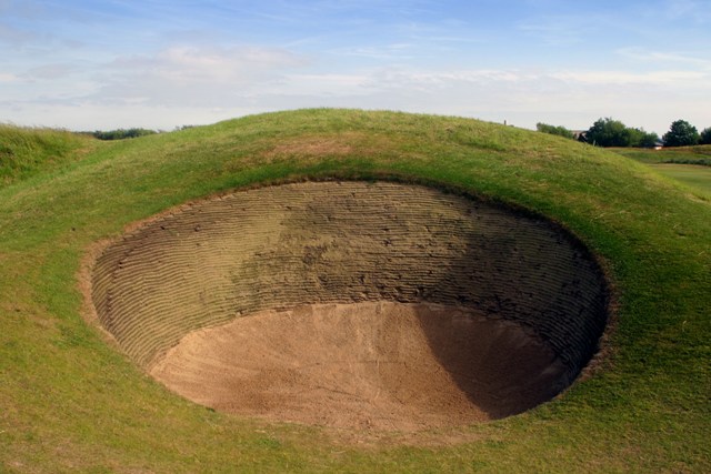 Bunkers are deep and punishing at links golf courses