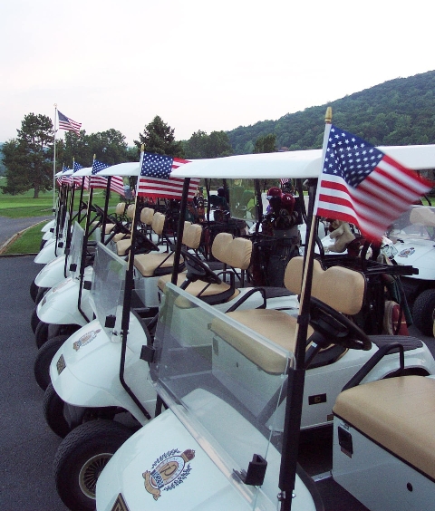 Golf carts at Carroll Valley, P.A, USA
