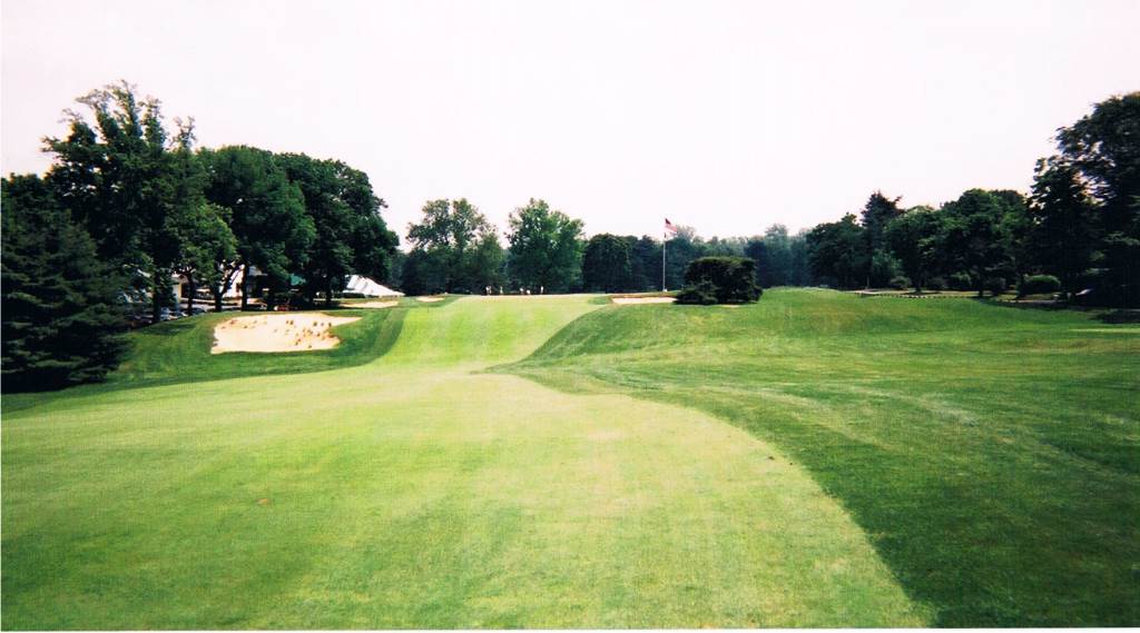 photograph of the 18th hole at Merion